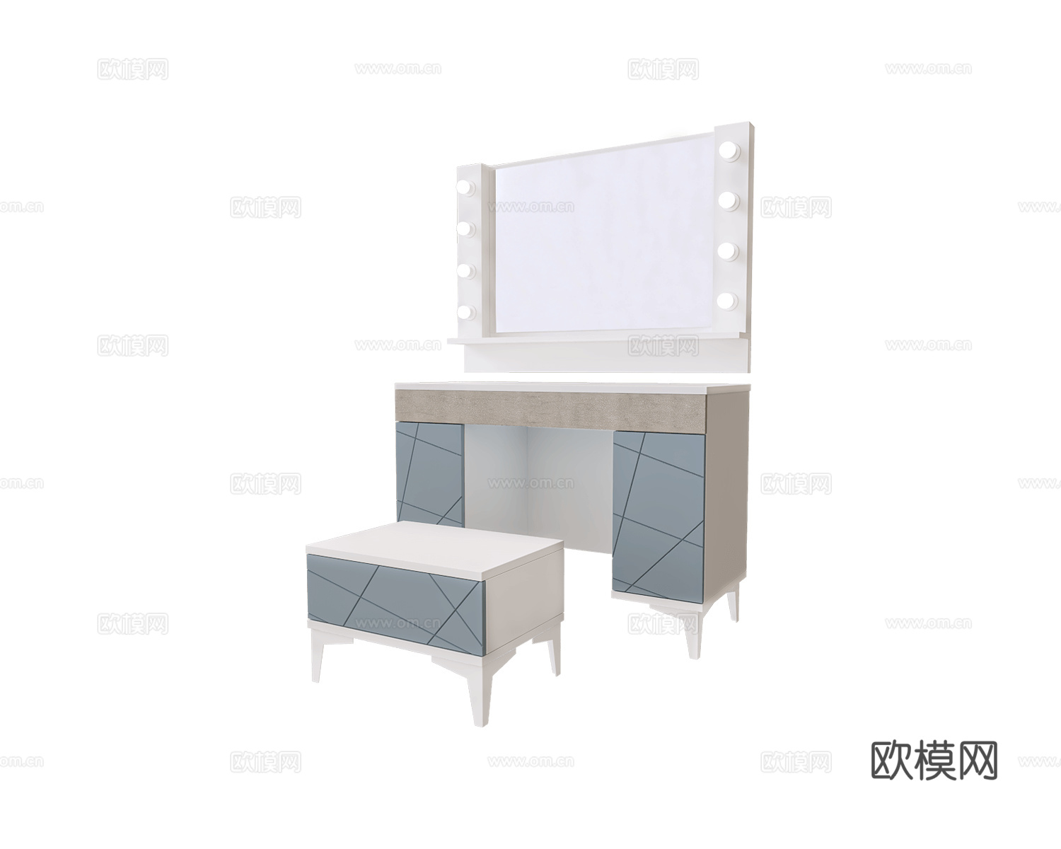 Mirlachev 衣柜 斗柜 梳妆台3d模型下载（渲染图3）