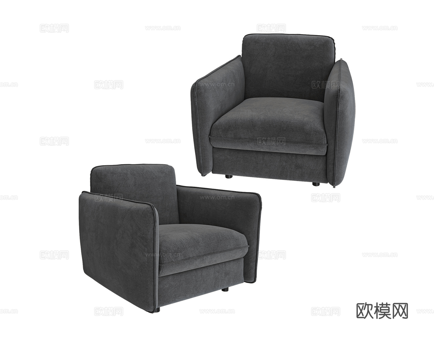 Bizzarto 单人沙发3d模型下载（渲染图1）