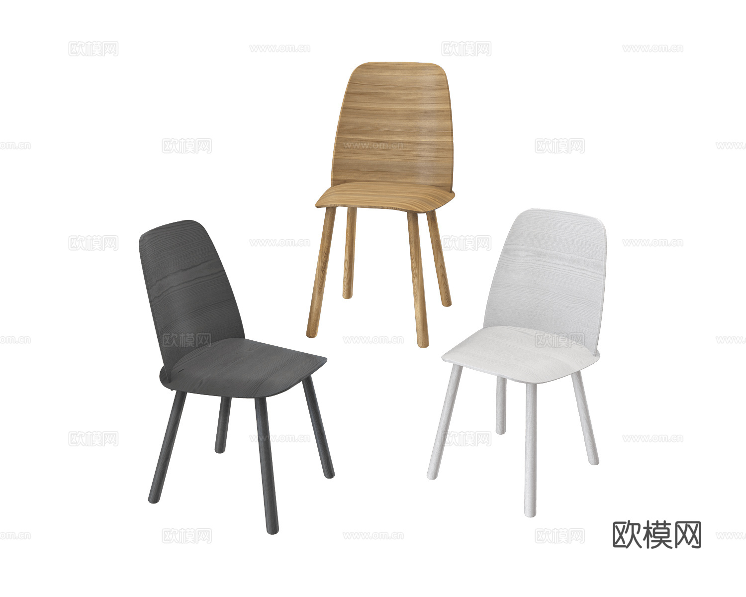 Muuto 餐椅3d模型下载