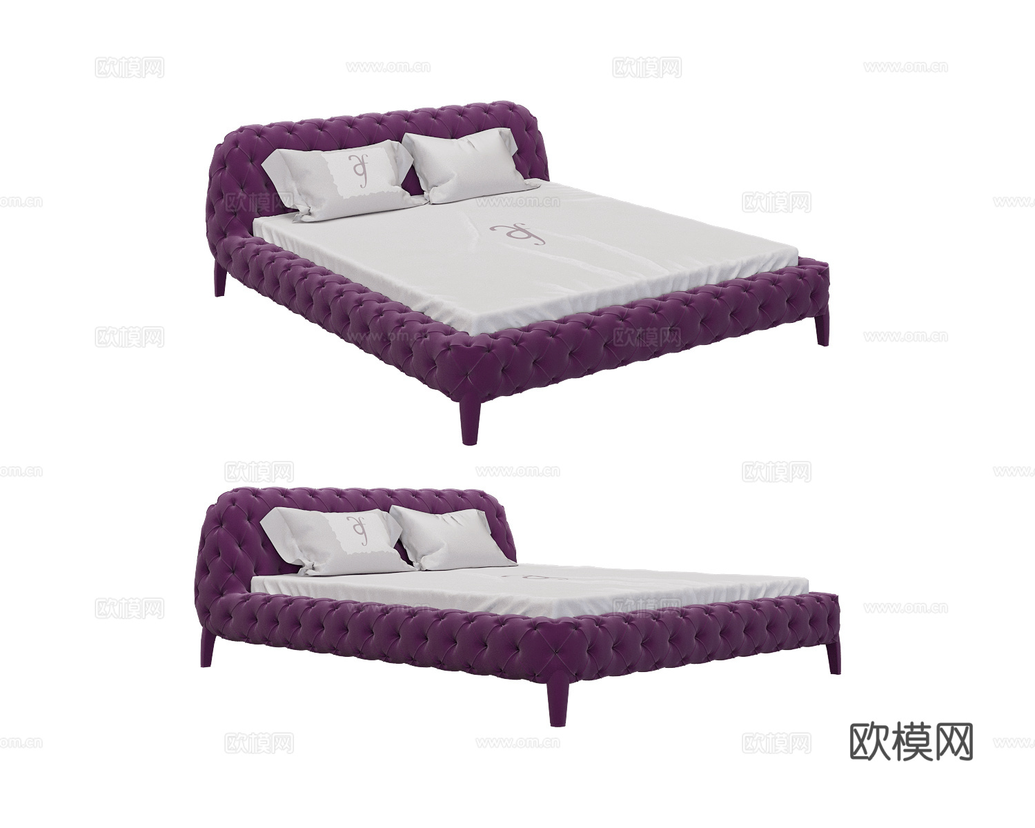 Arketipo 意式双人床3d模型下载