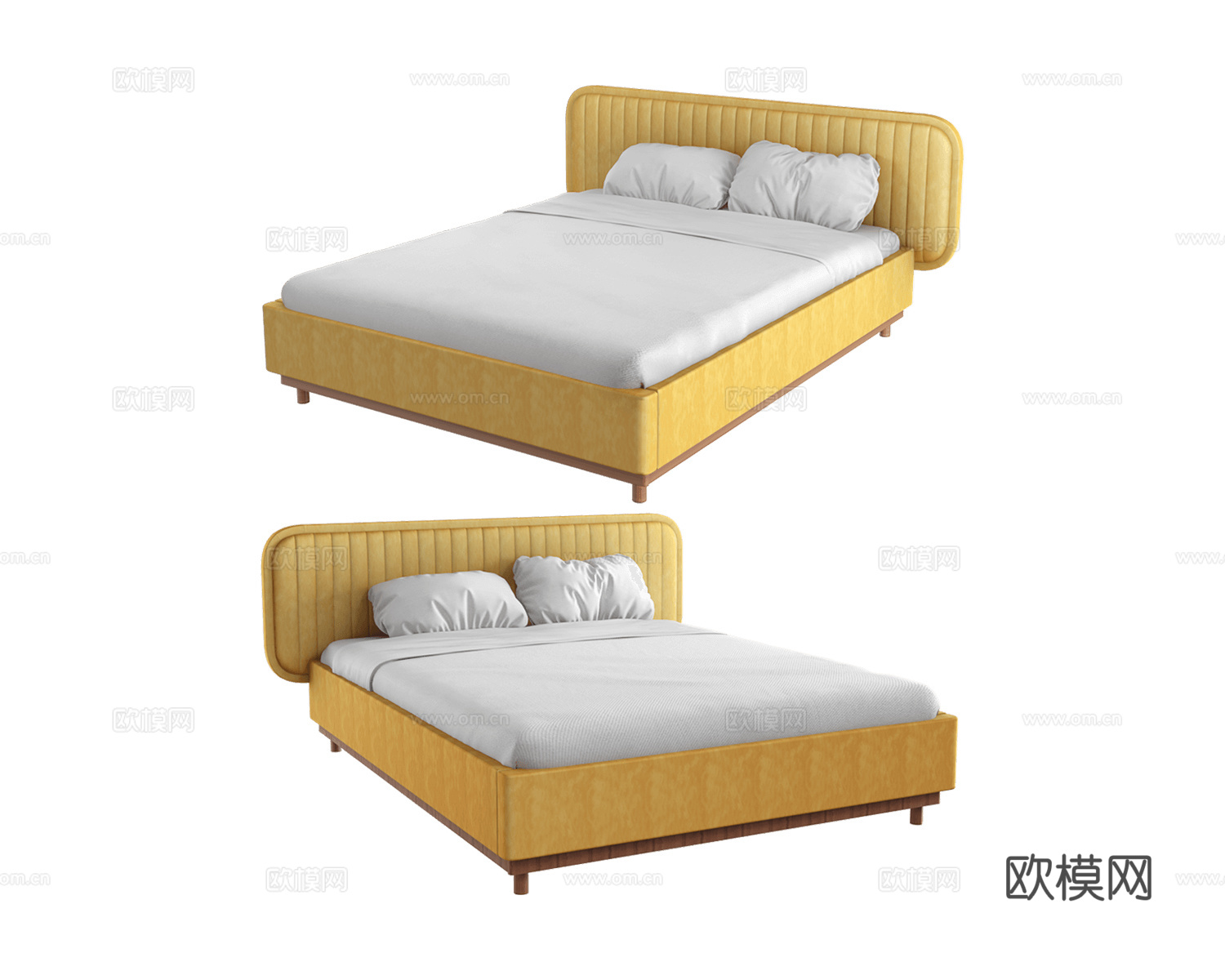Scandic 双人床3d模型下载