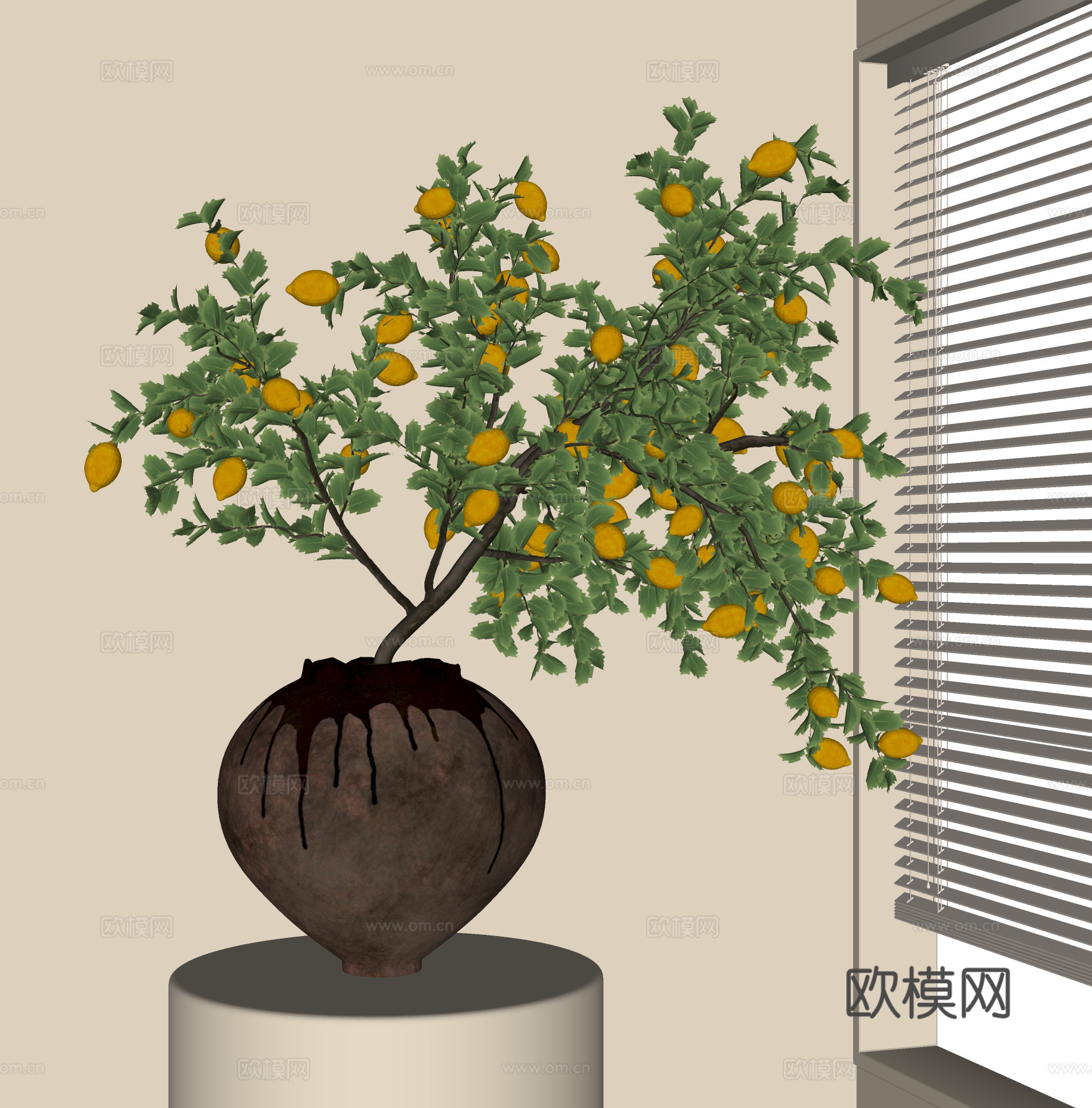 现代花瓶花艺su模型下载（渲染图2）