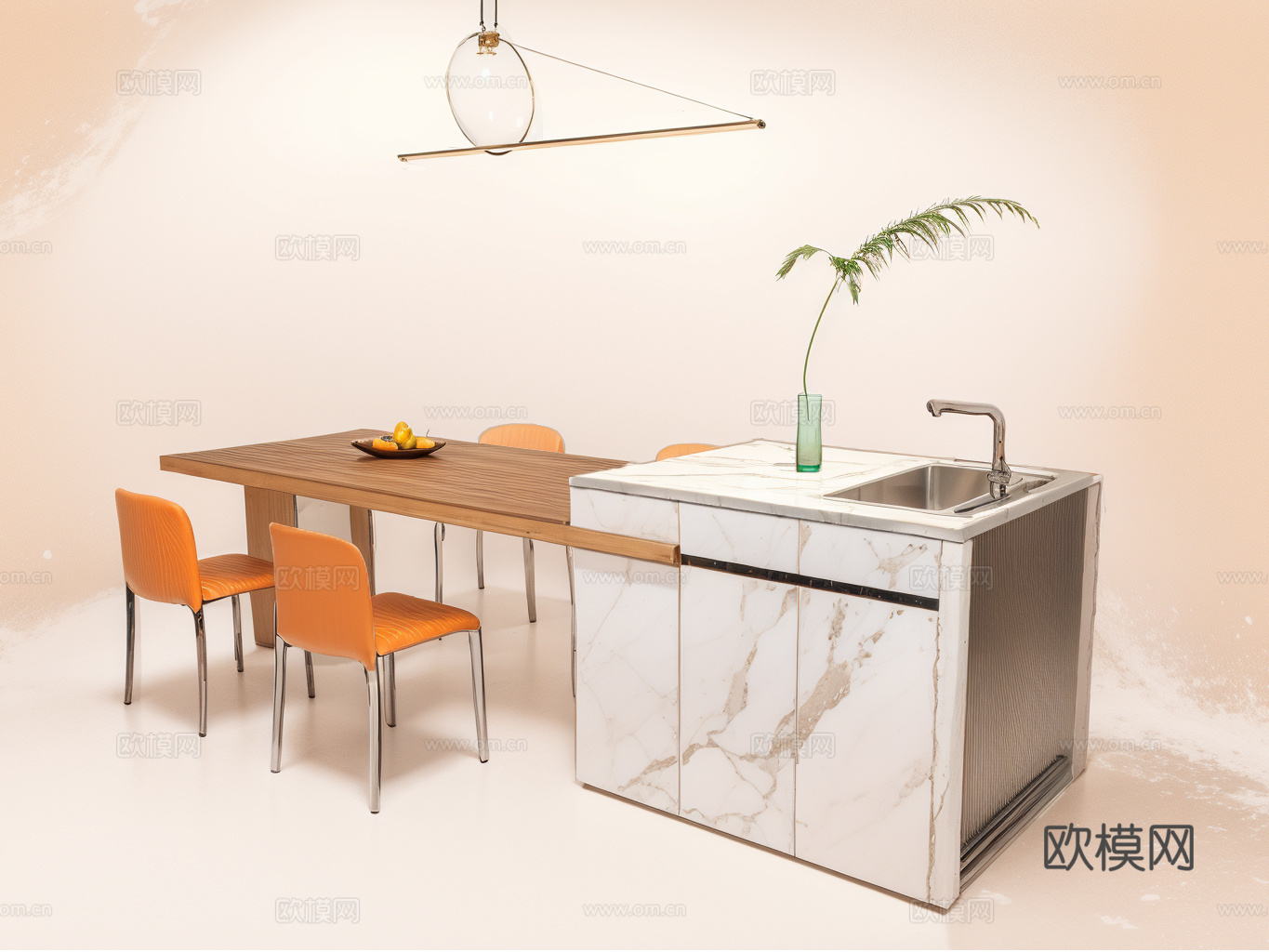 餐桌椅su模型