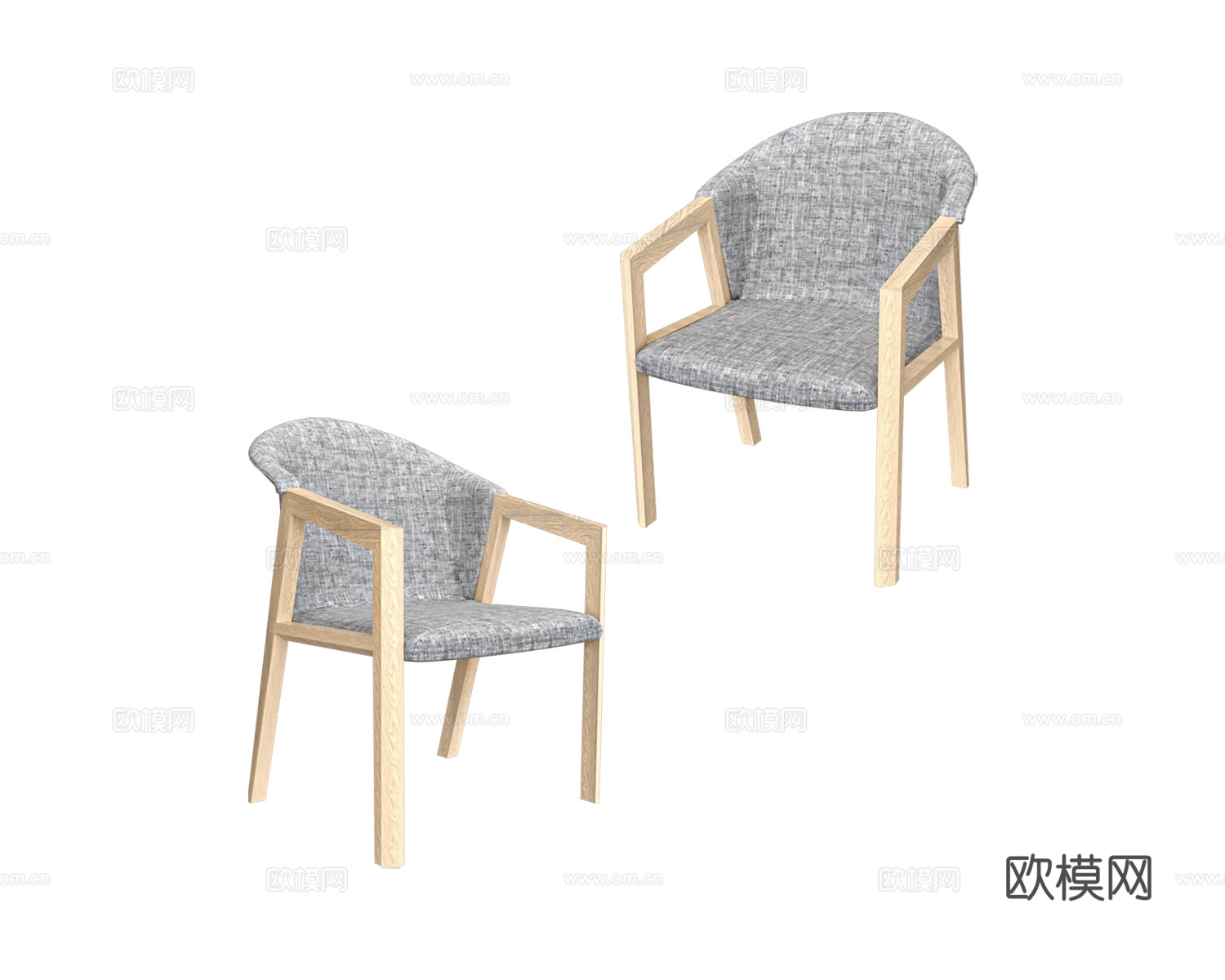 ZZOK 餐椅 扶手椅子3d模型下载