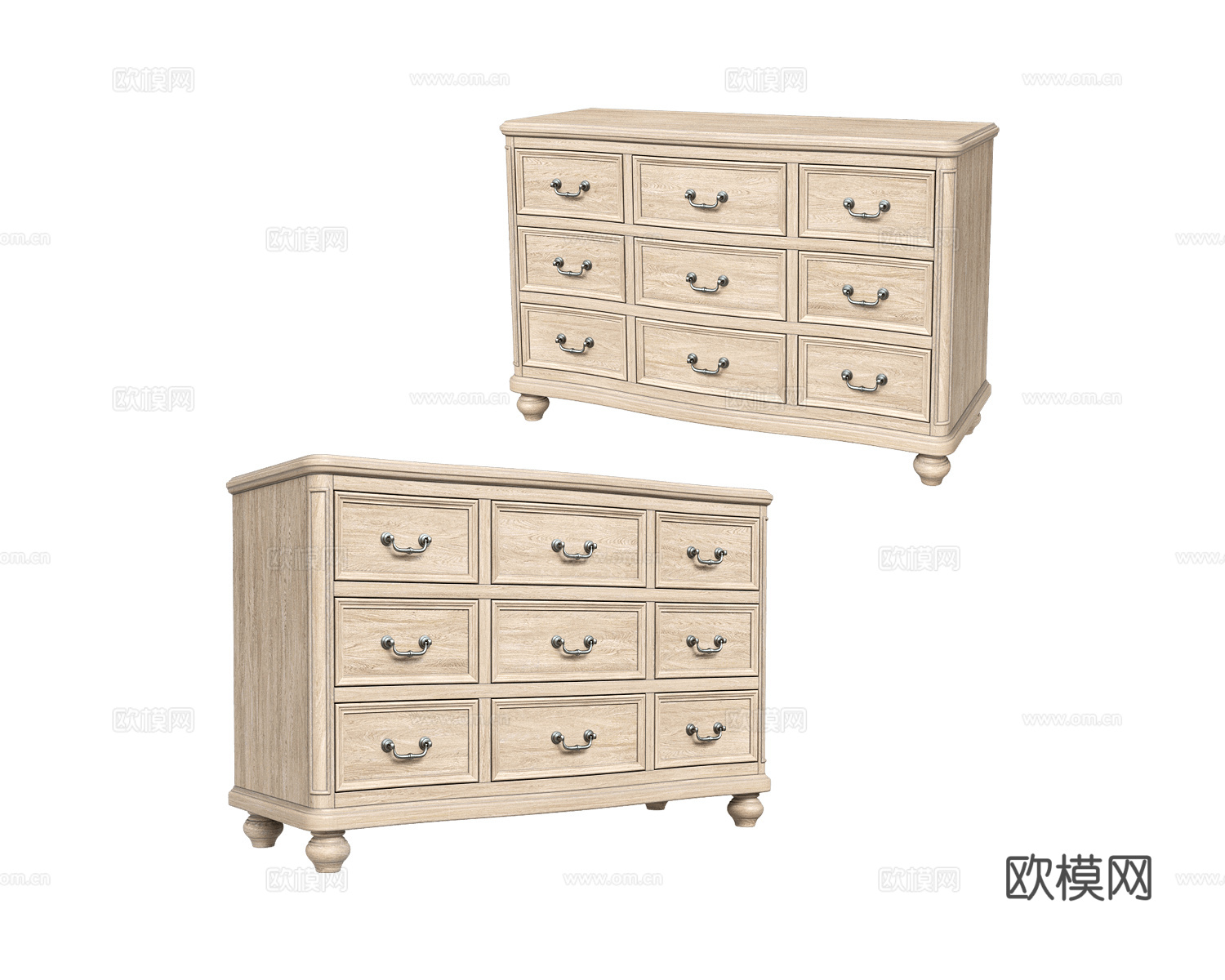 Full House 美式斗柜3d模型下载