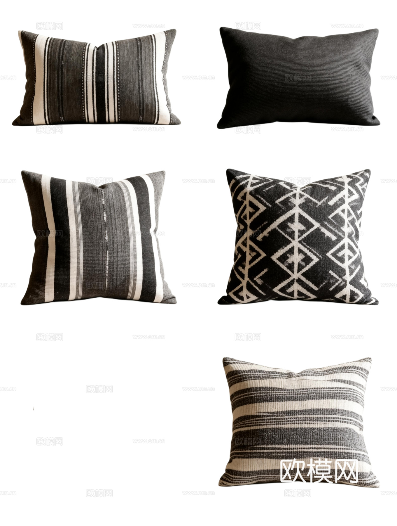 诧寂风抱枕 禅意抱黑白灰抱枕 黑白条纹抱枕 黑白几何图案抱枕