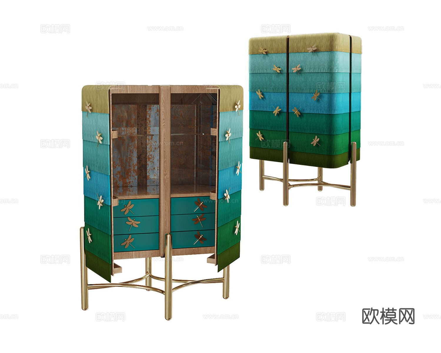 Jetclass 意式酒柜3d模型下载