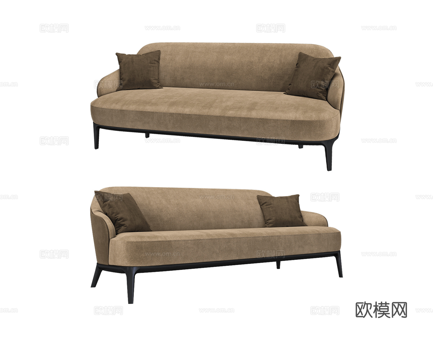 Si Lounge 三人沙发3d模型下载