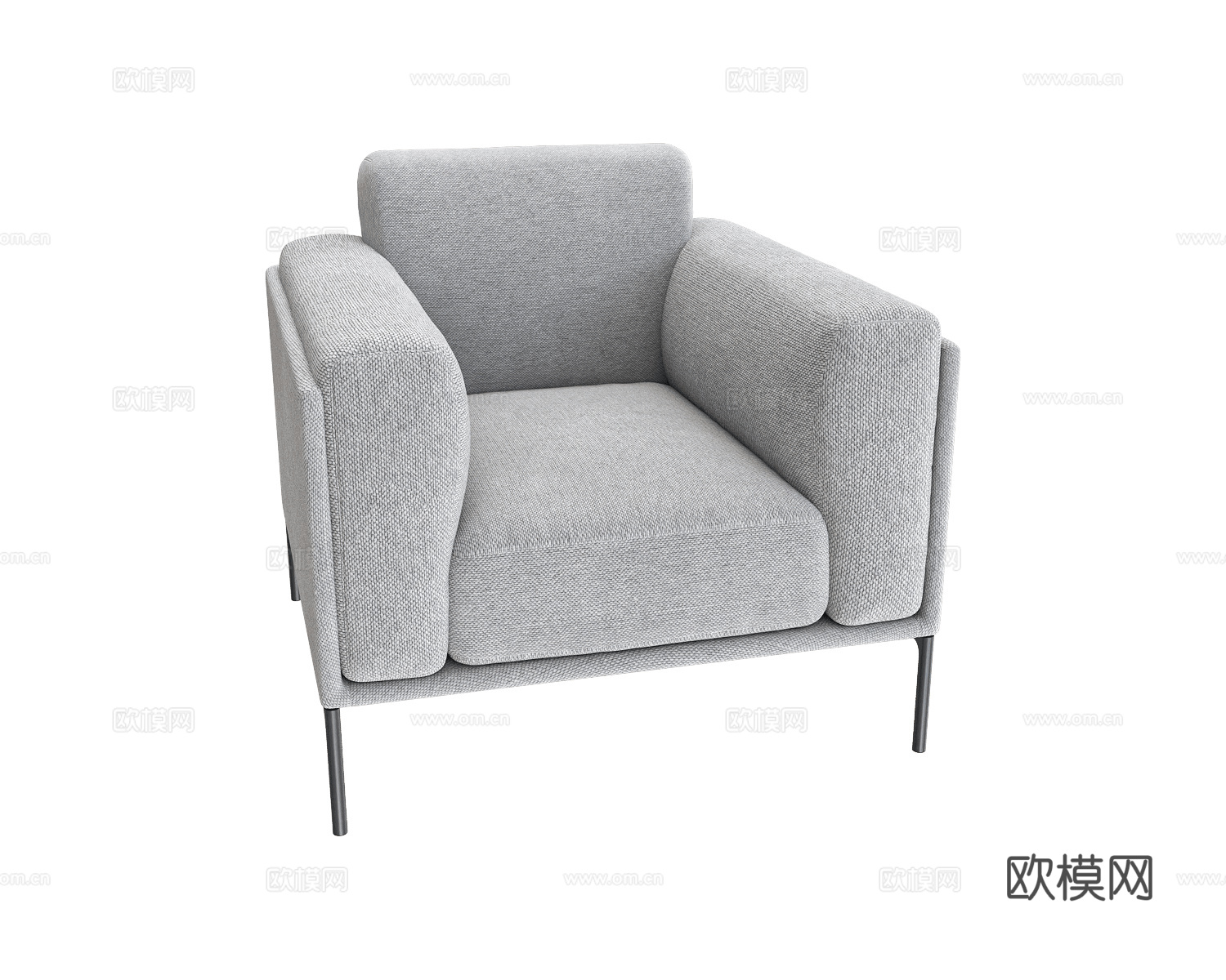 Amura 单人沙发3d模型下载（渲染图2）