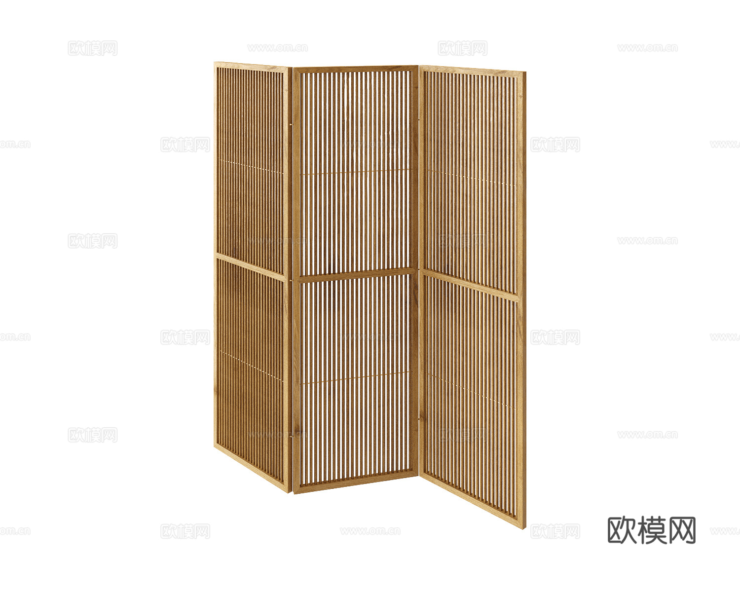 Manual mode 原木风屏风3d模型下载（渲染图2）