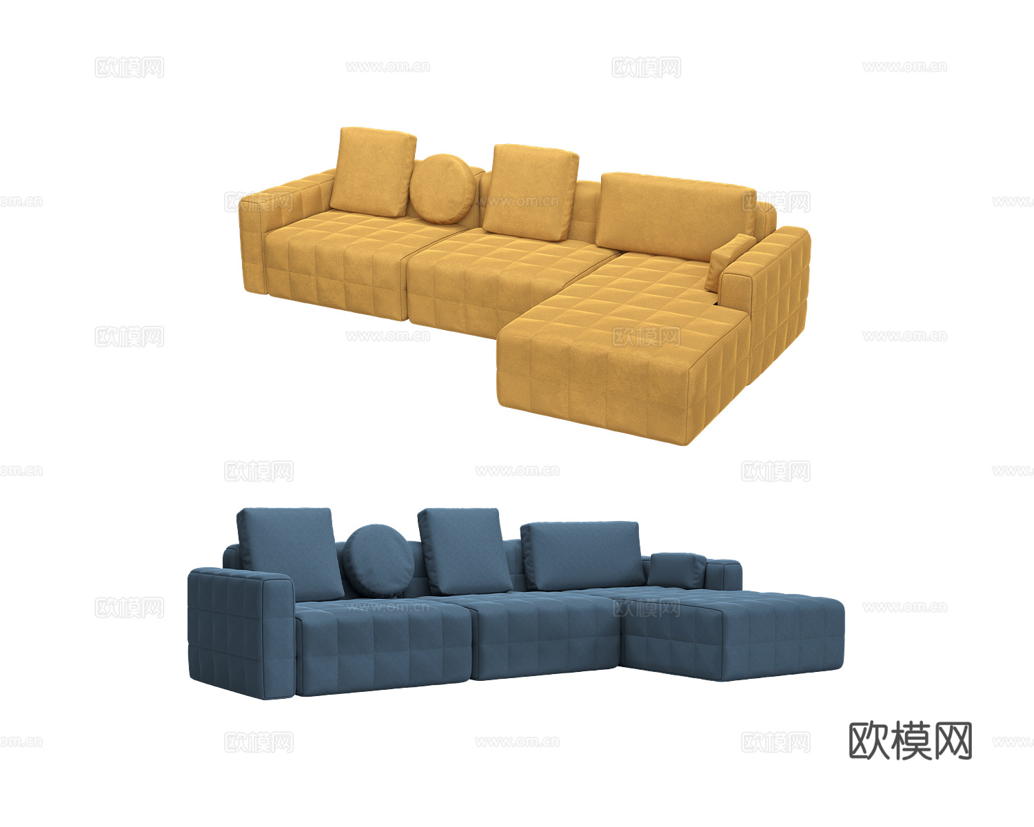 KULT 三人沙发3d模型下载