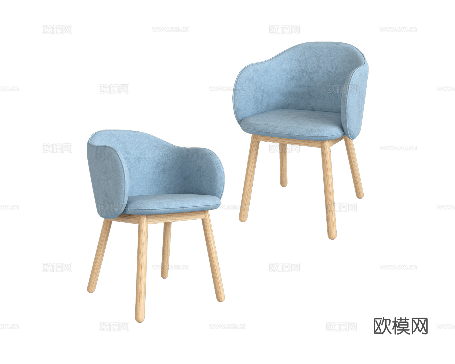 Artu 原木风餐椅3d模型下载