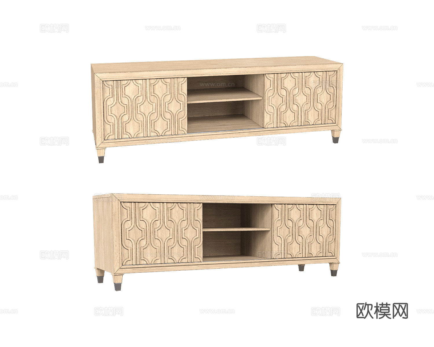 Full House 美式电视柜3d模型下载