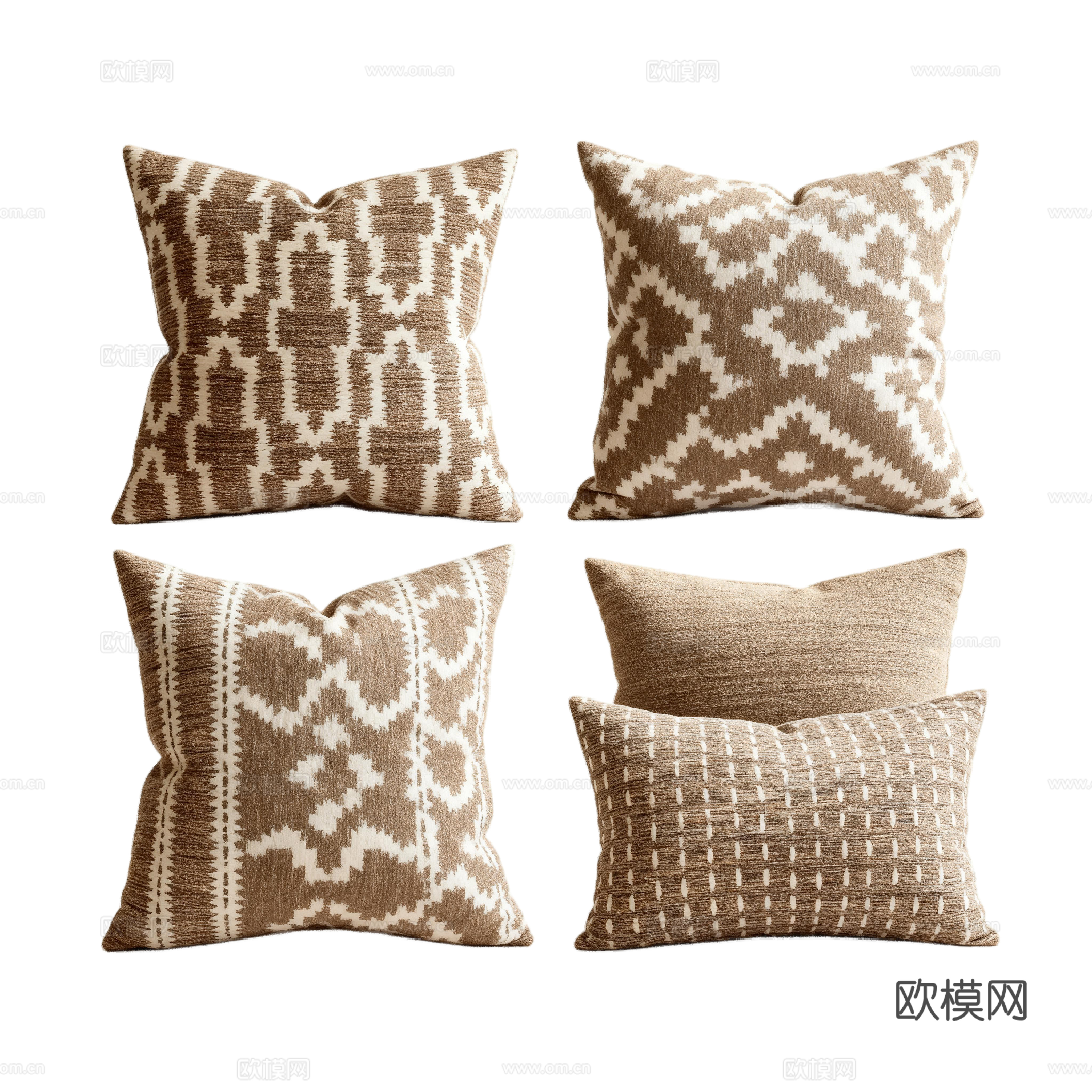 诧寂风抱枕 禅意抱枕 中式抱枕 素雅抱枕 棕色涂鸦抱枕