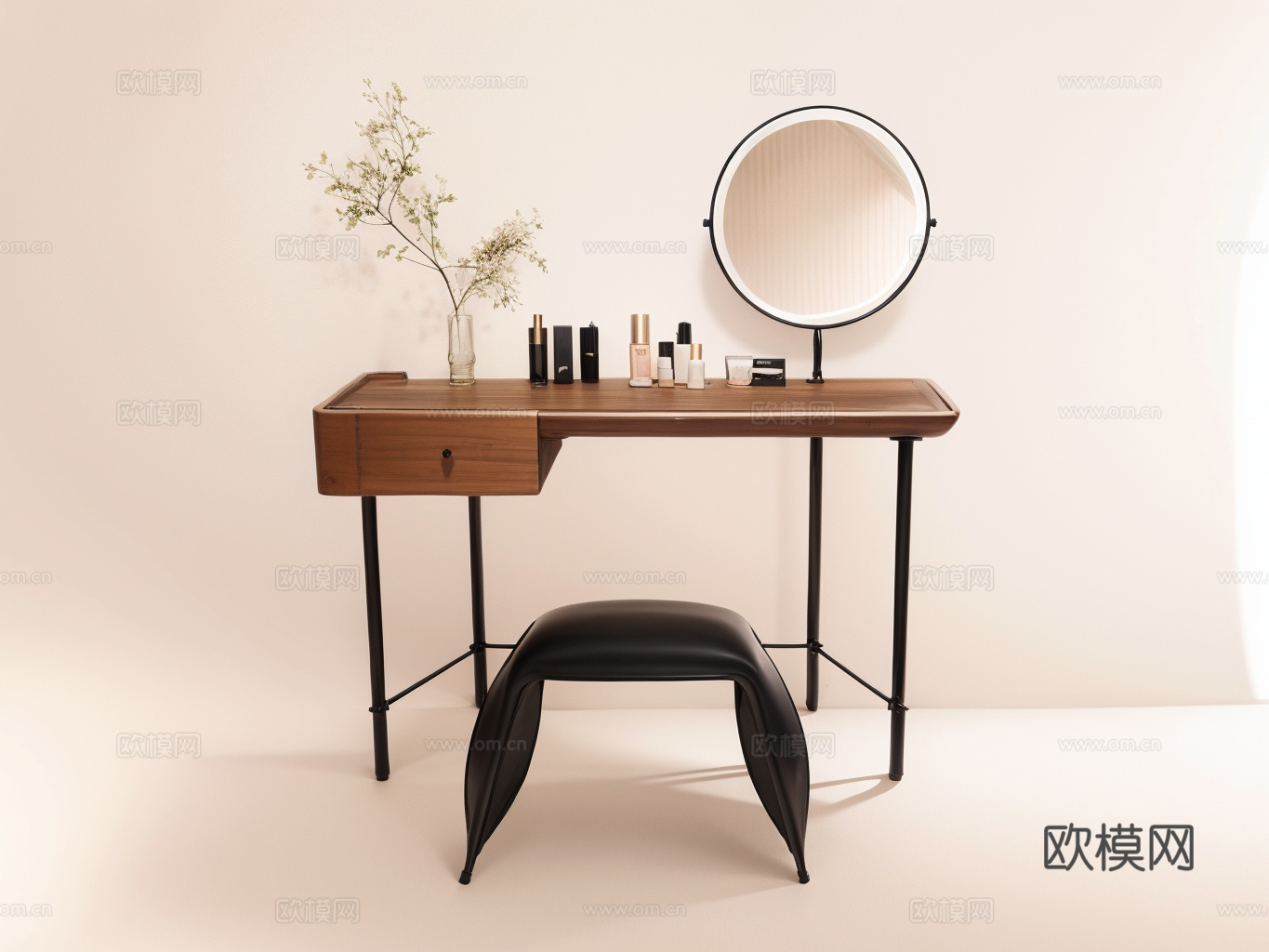 化妆台su模型