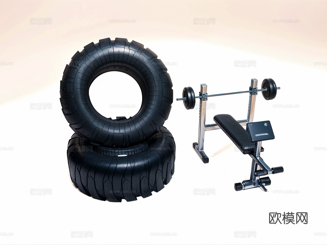 健身器材su模型