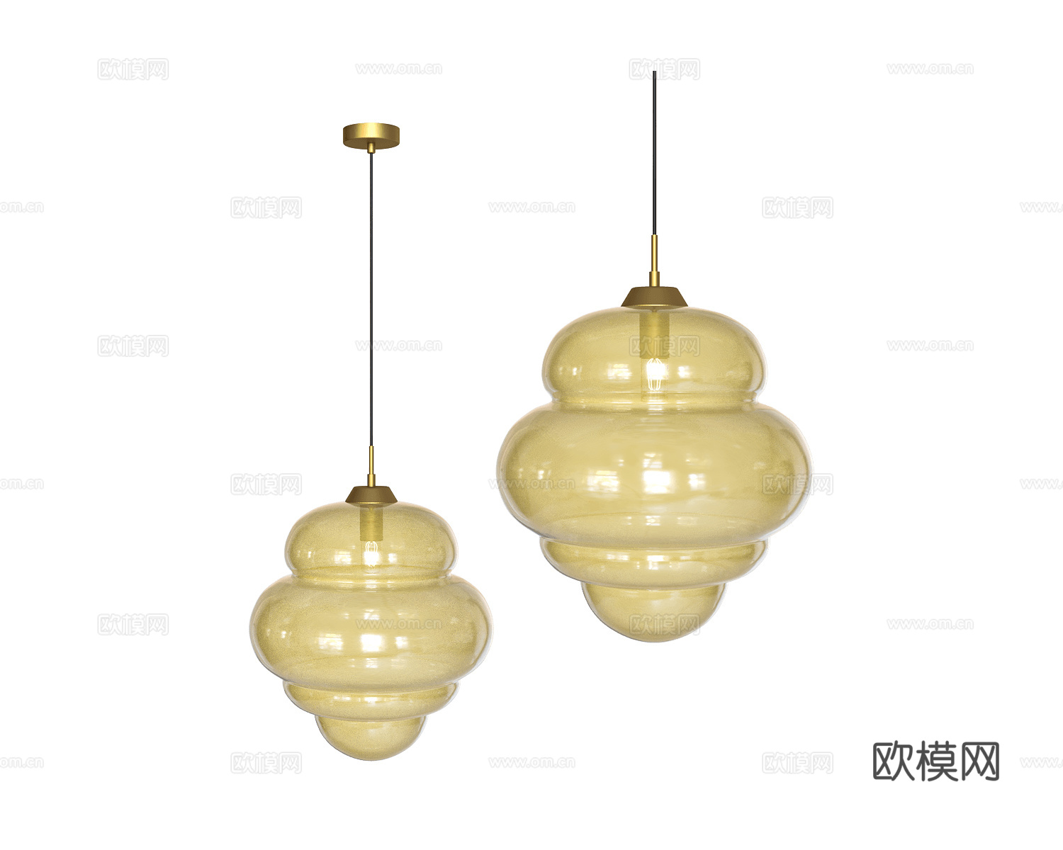 ZZOK 小吊灯3d模型下载