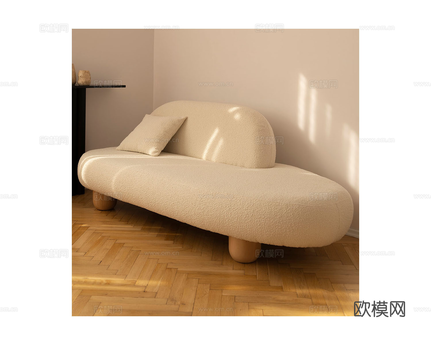 NG Design 沙发椅 贵妃椅3d模型下载（渲染图2）