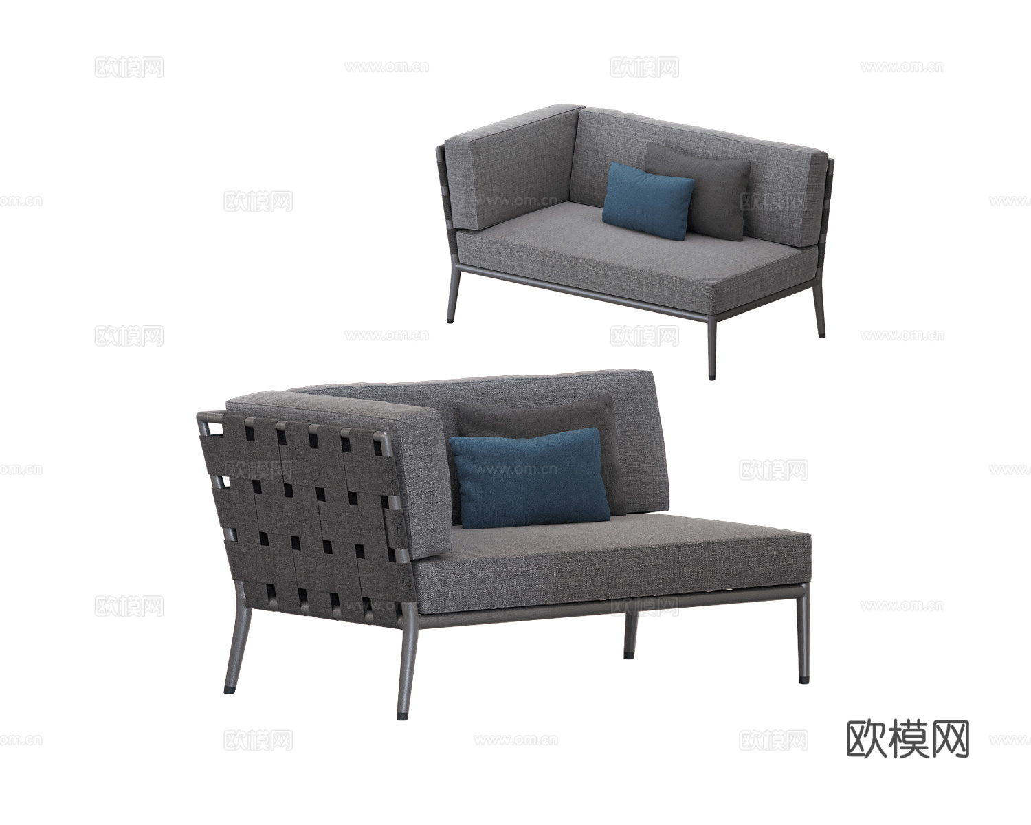 Cane-line 户外贵妃椅3d模型下载