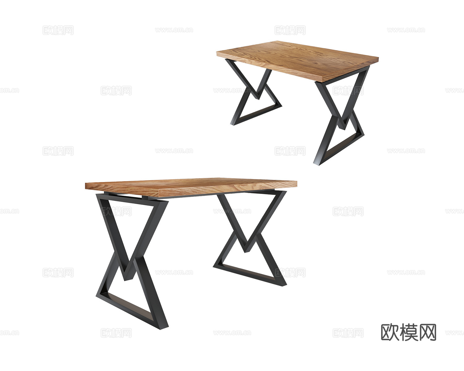 Geometria Loft 美式餐桌3d模型下载（渲染图1）