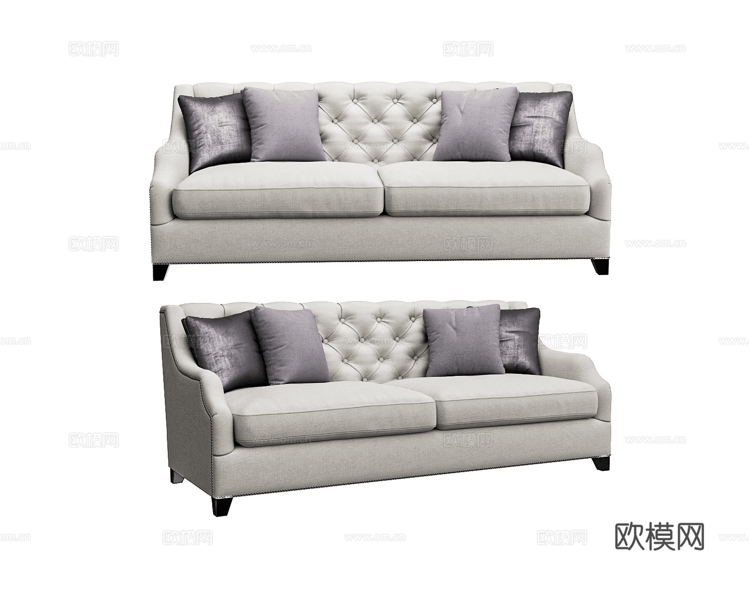 Full House 美式双人沙发3d模型下载