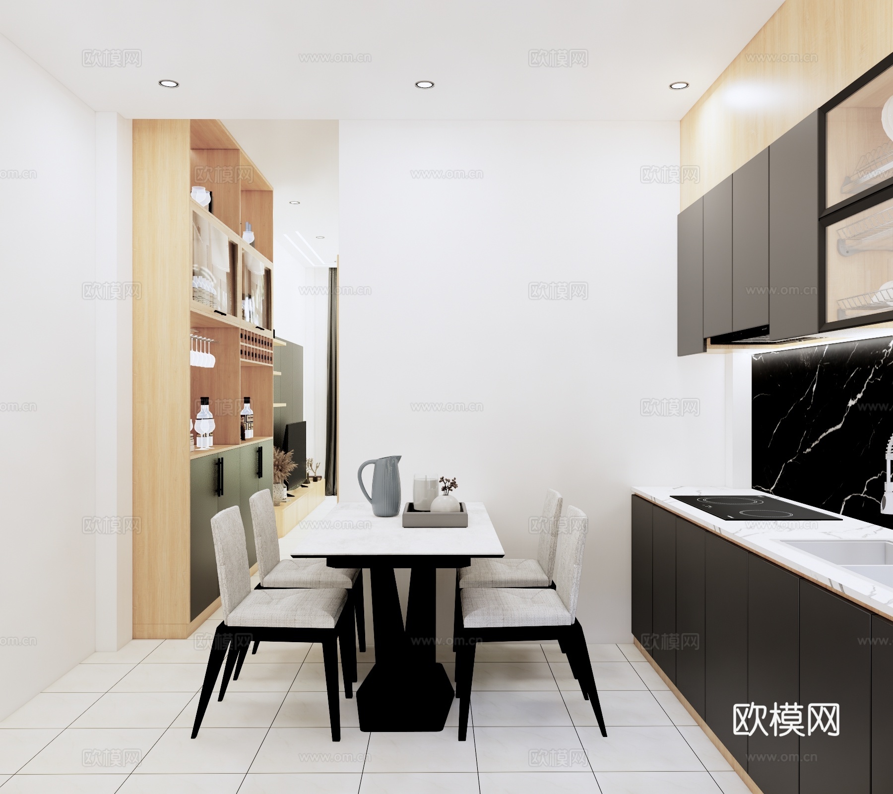 现代广场景观免费su模型