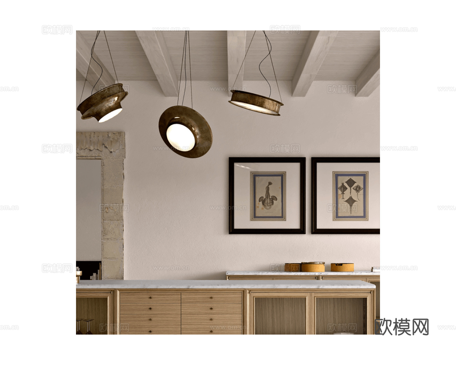 Ceccotti Collezioni 小吊灯3d模型下载（渲染图2）