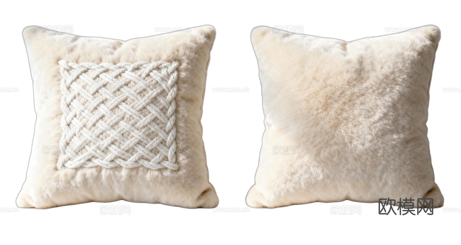 奶油风白色抱枕 编织抱枕 绒毛抱枕下载
