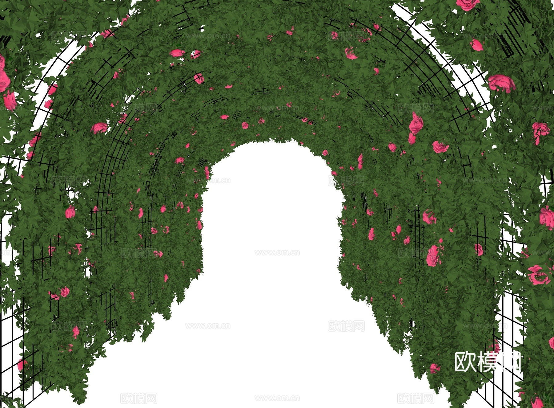 植物拱门 灌木拱门 花拱门 景观廊架 植物廊架 花拱门通道su模型