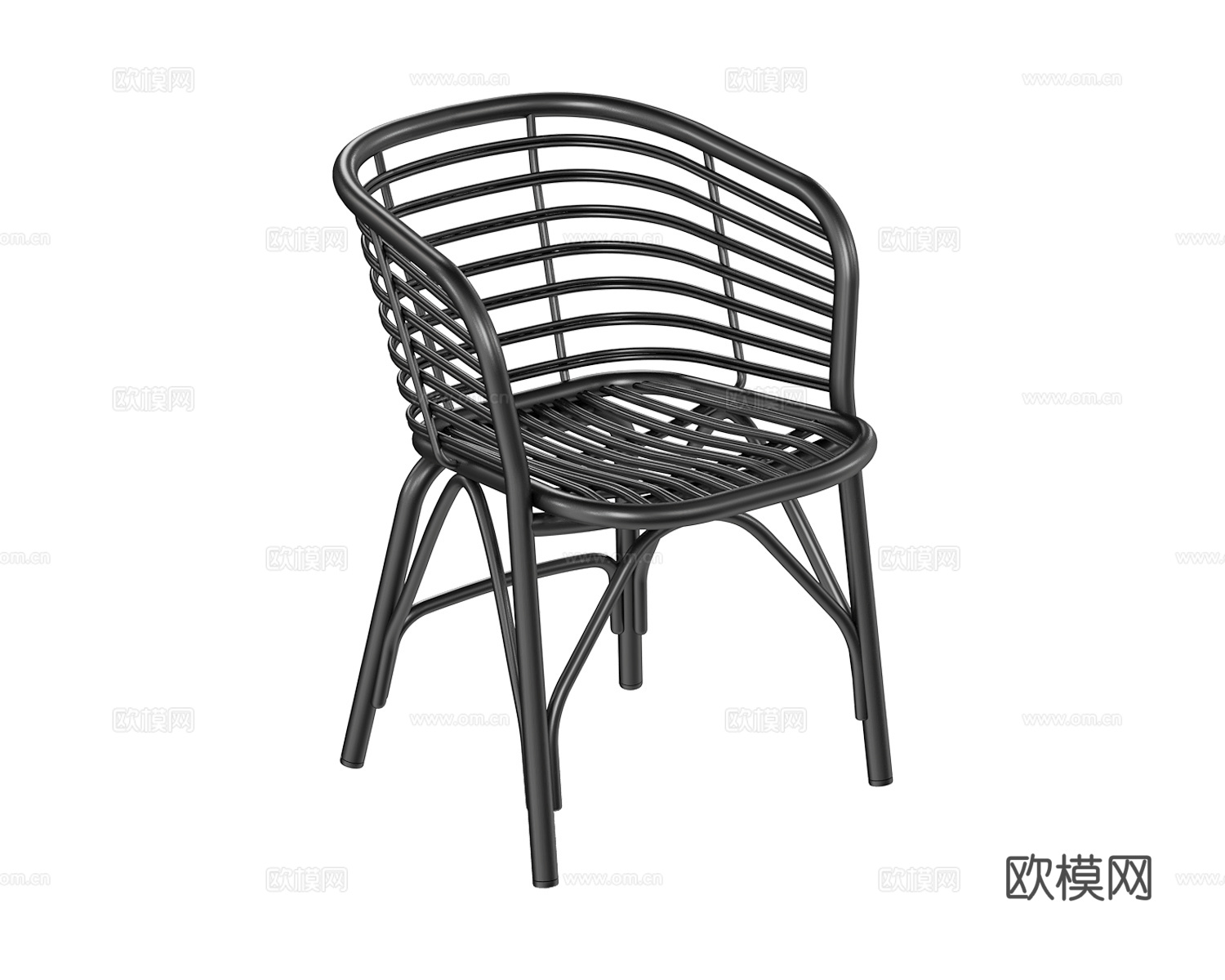 Cane-line 户外椅子 餐椅3d模型下载（渲染图2）