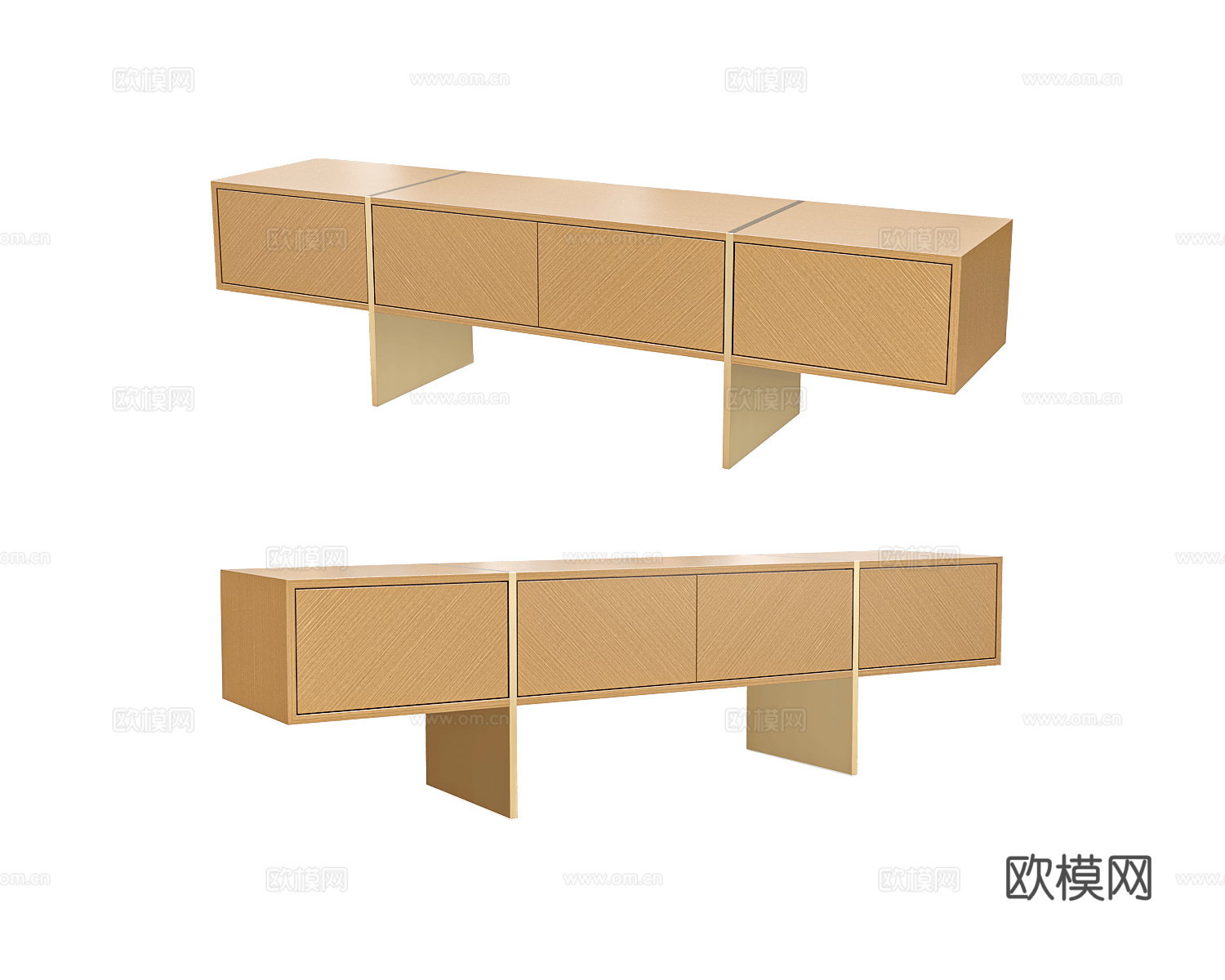 Full House 美式电视柜3d模型下载