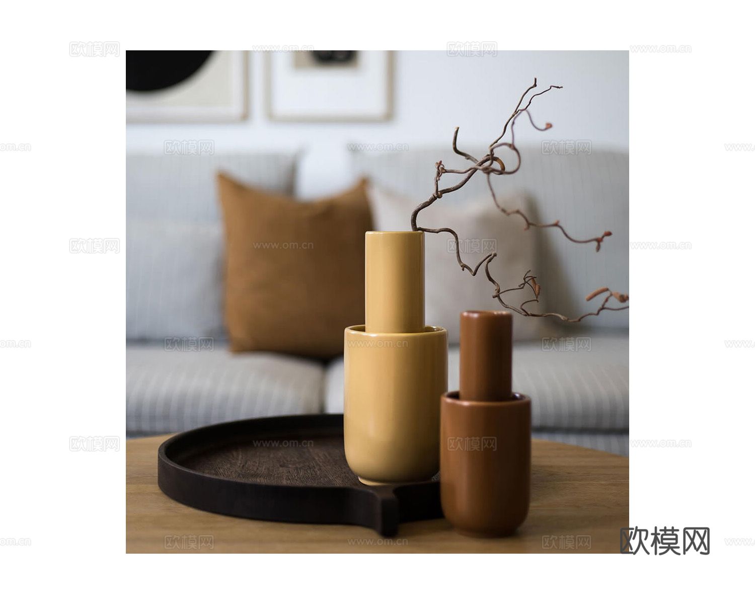 Woud 花瓶3d模型下载（渲染图2）