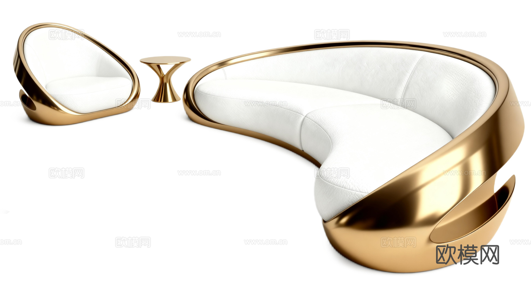 现代极简家具 未来科技感沙发 沙发家具组合