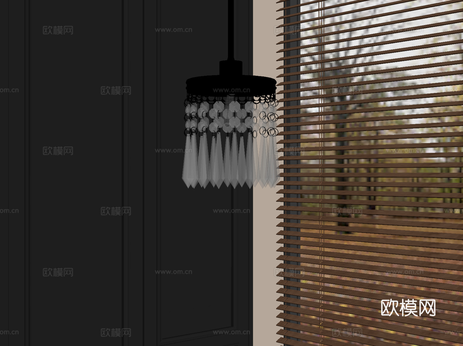 法式吊灯 小吊灯 玻璃吊灯su模型