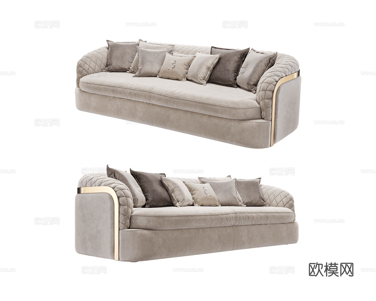 Cantori 意式多人沙发3d模型下载
