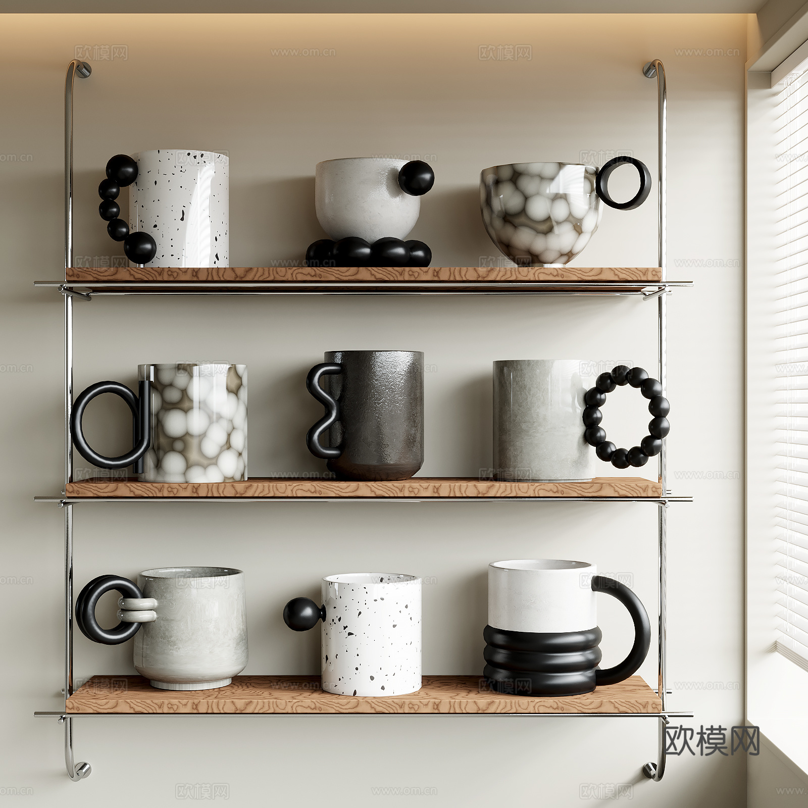 侘寂中古杯子su模型