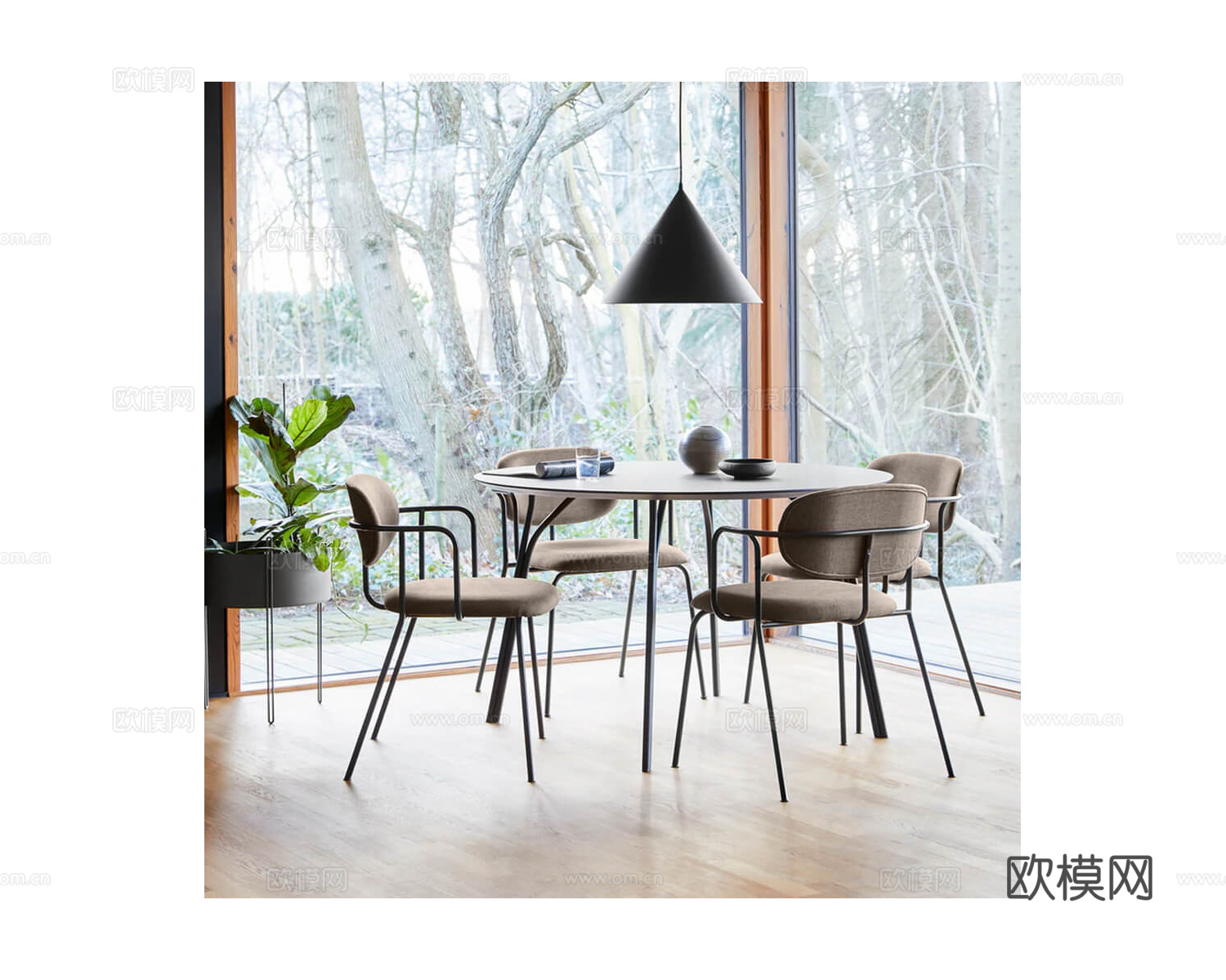 Woud 餐椅3d模型下载（渲染图2）