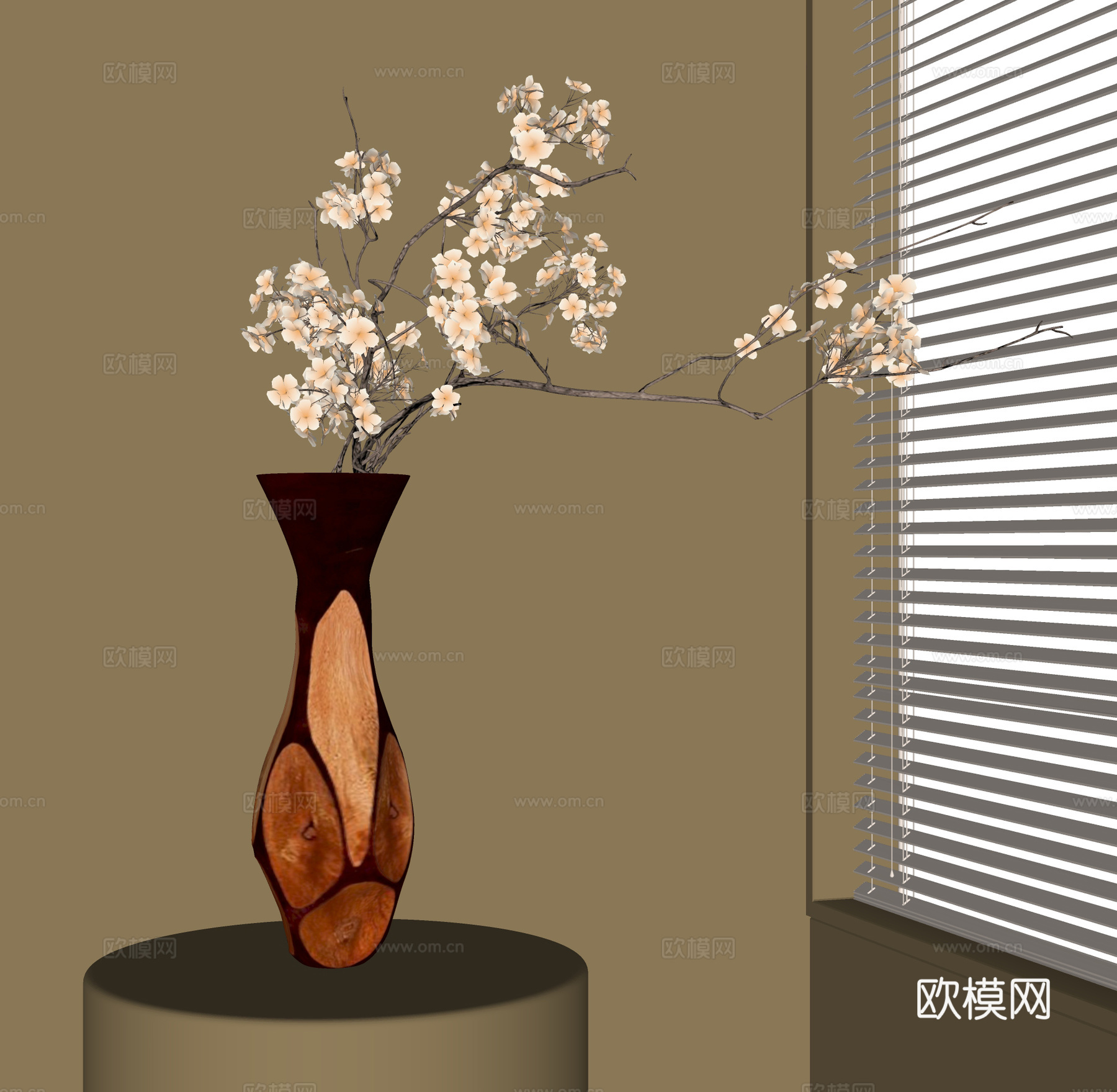 现代花瓶花艺su模型