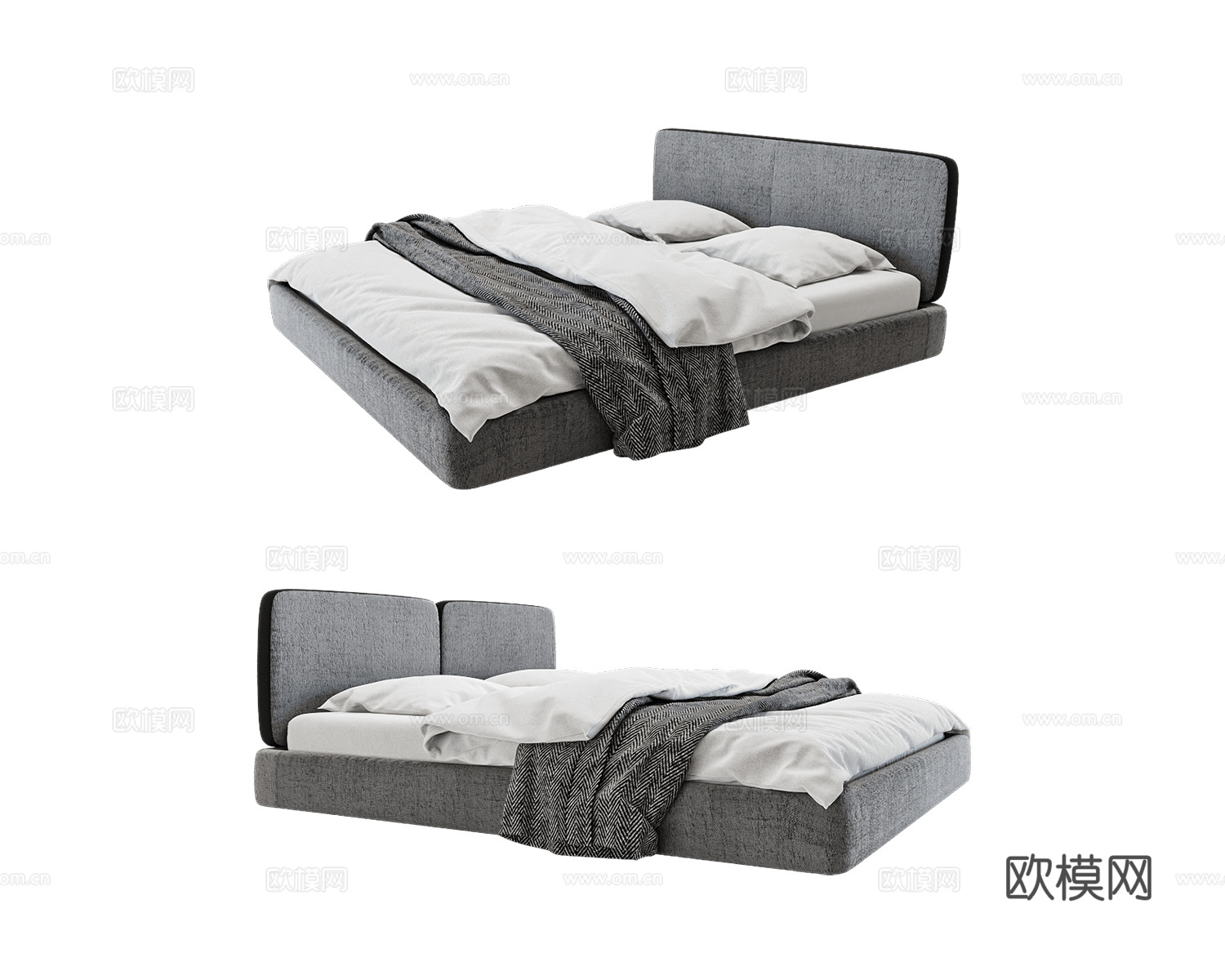 Bino home 双人床3d模型下载