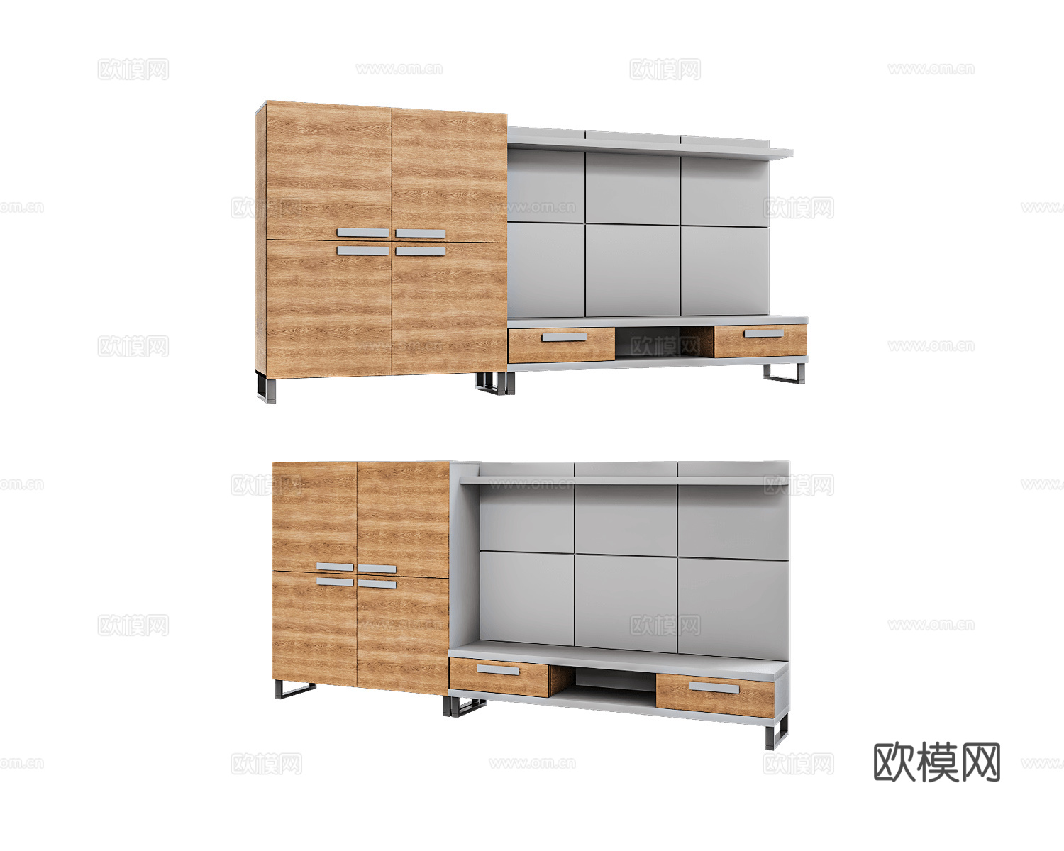 Mirlachev 电视墙 电视柜3d模型下载