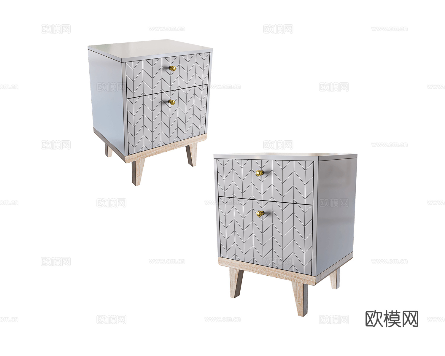 The IDEA 床头柜3d模型下载