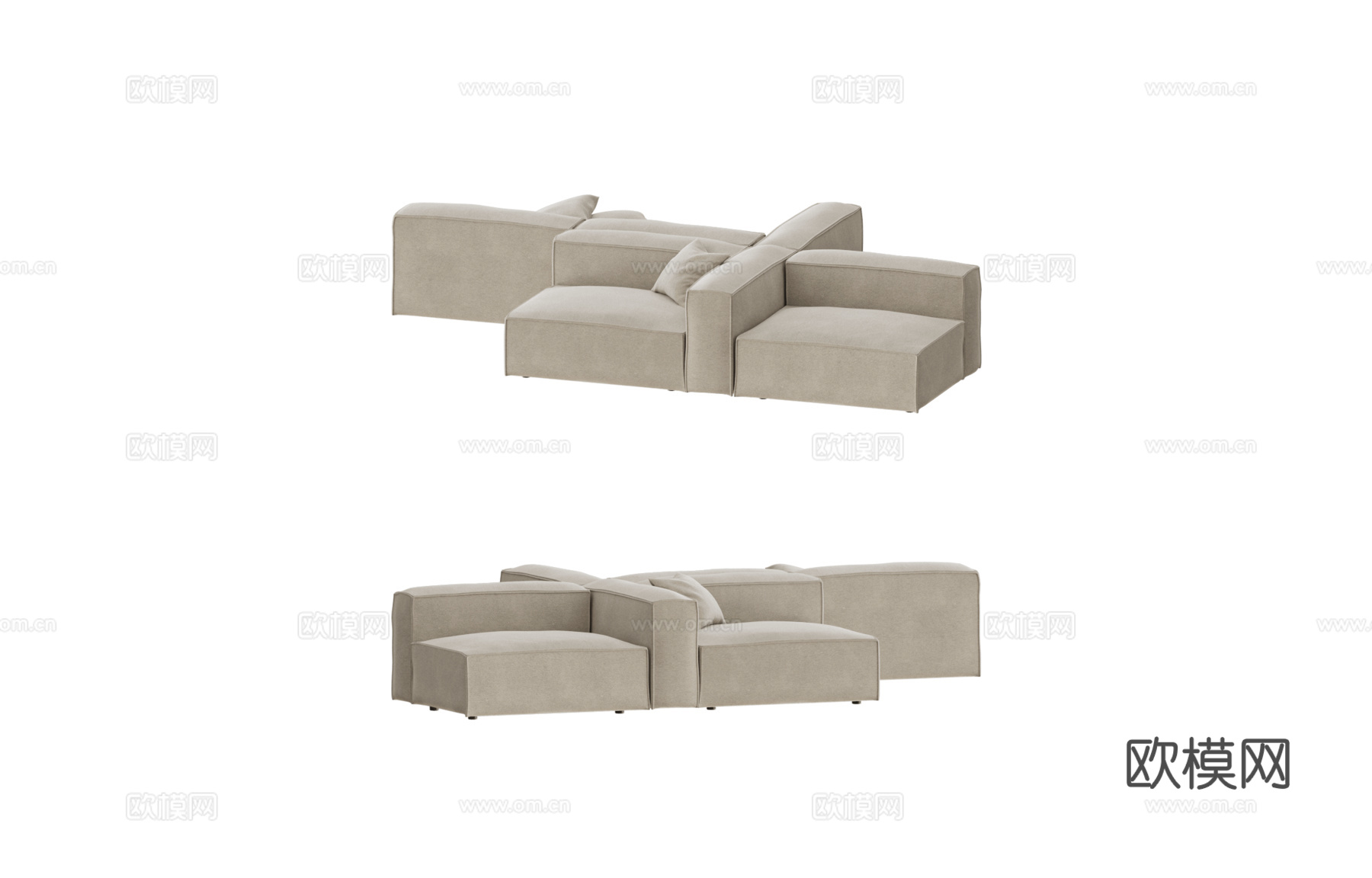 Bolia 拼接沙发3d模型下载