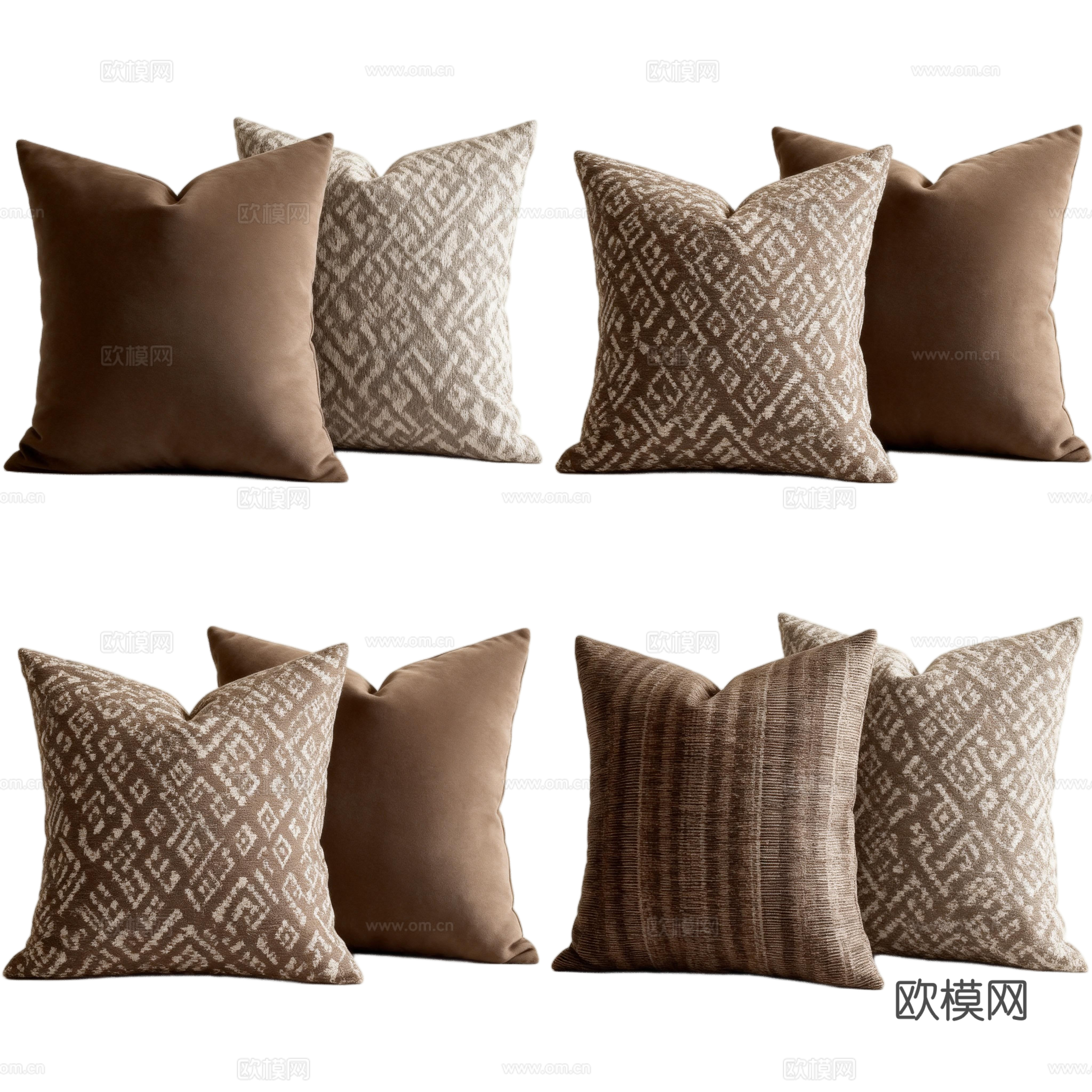 诧寂风抱枕 禅意抱枕 中式抱枕 素雅抱枕 棕色涂鸦抱枕