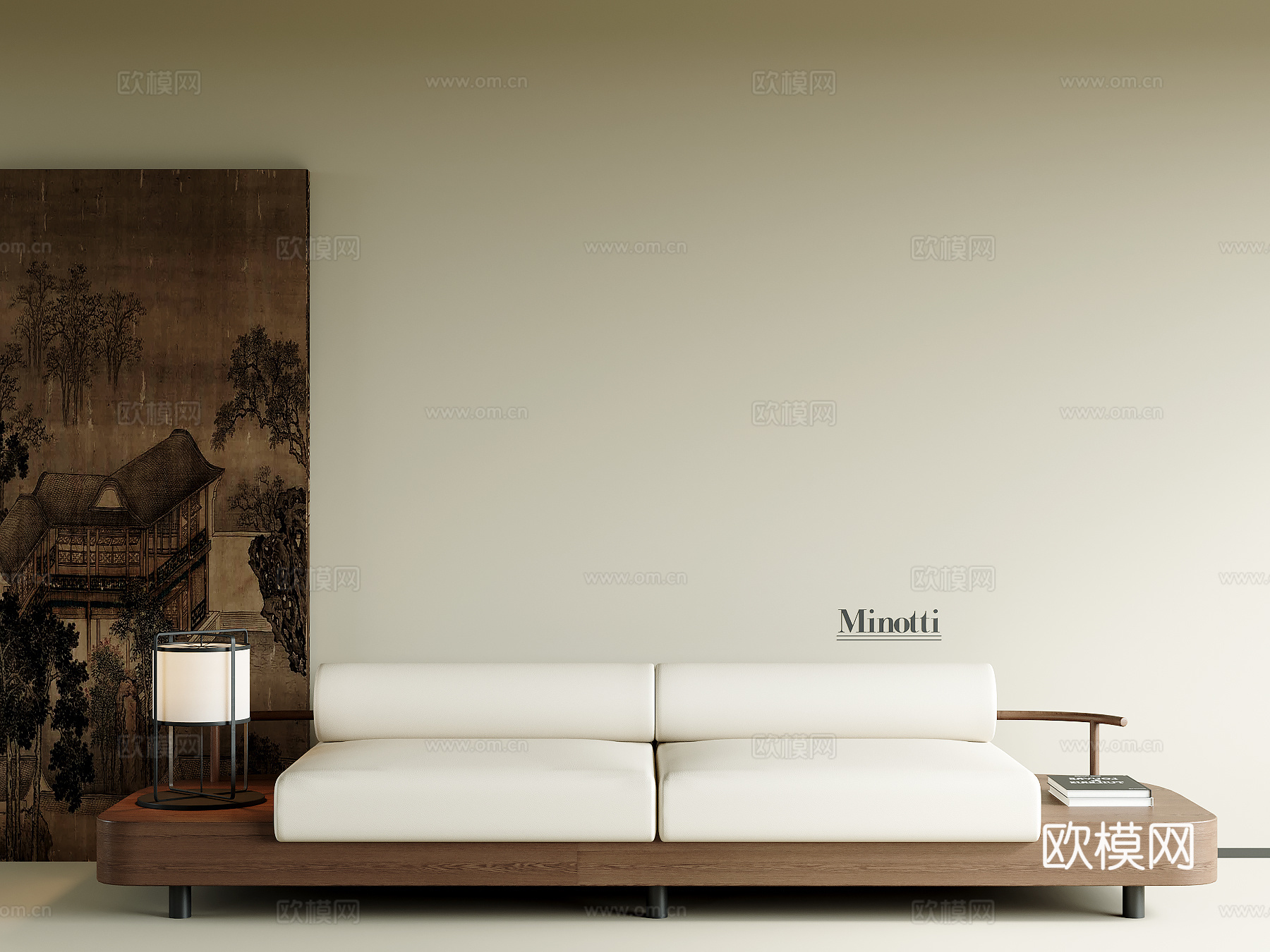 新中式沙发3d模型下载