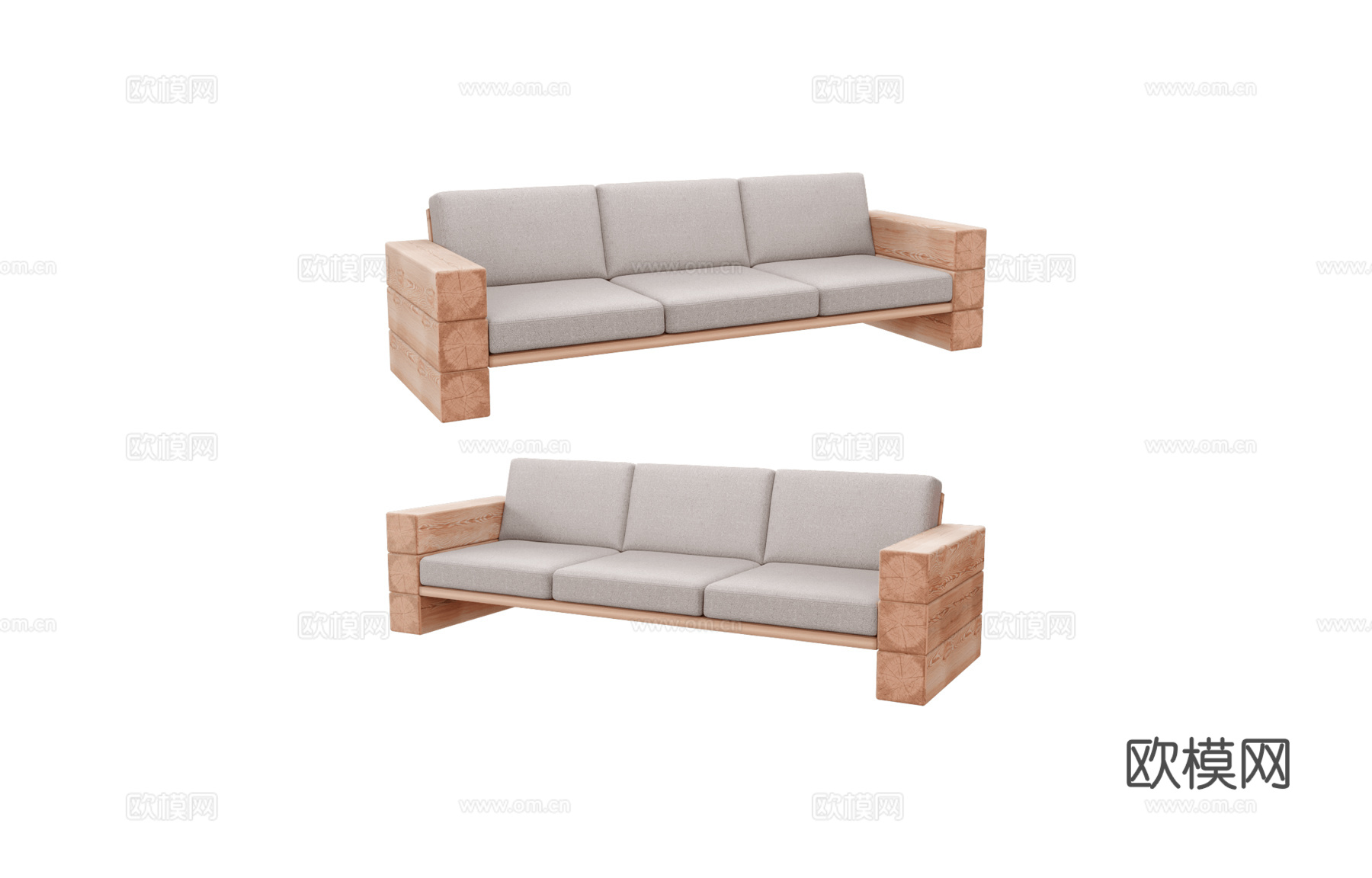 Scandic 多人沙发3d模型下载