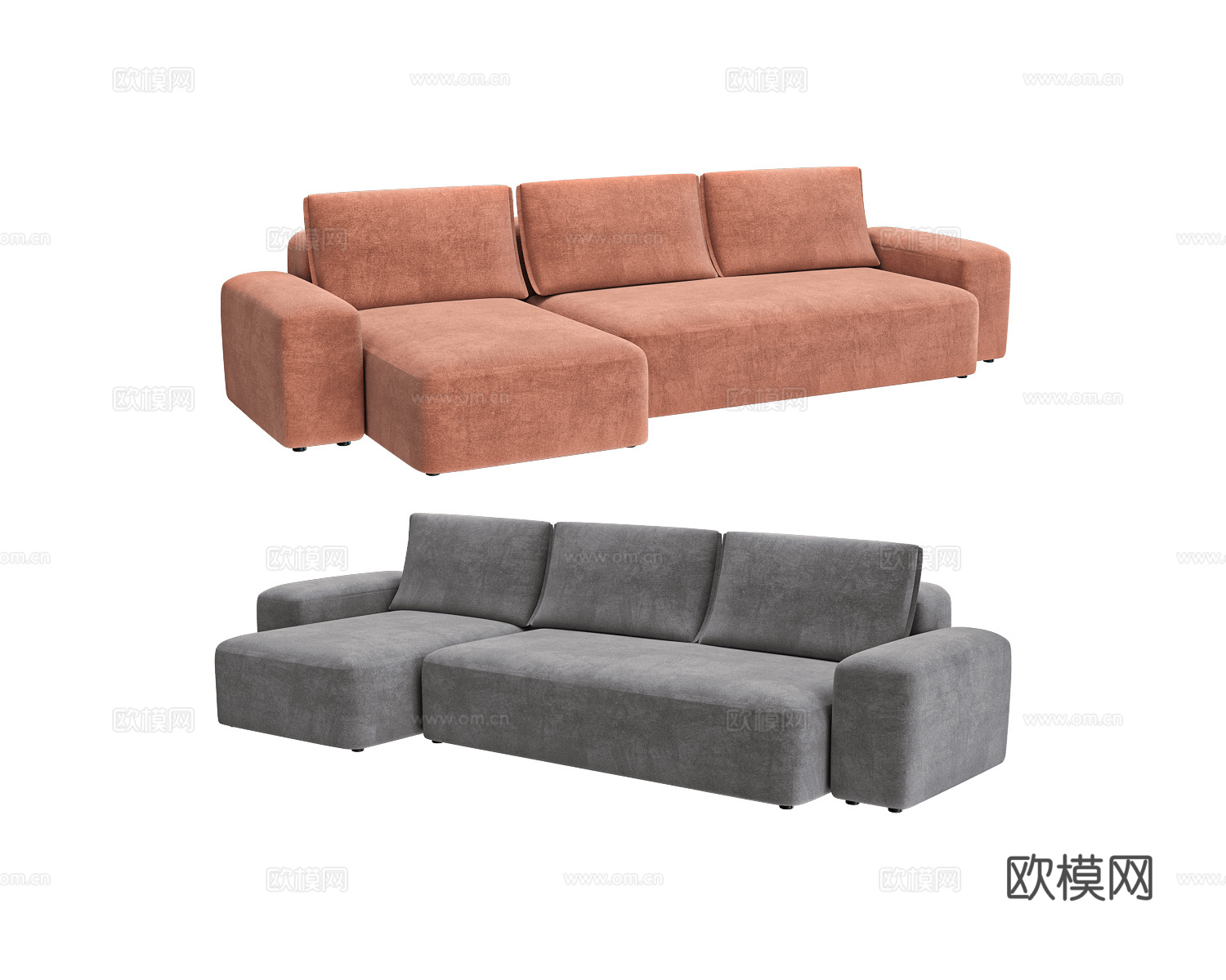 Bizzarto 三人沙发3d模型下载