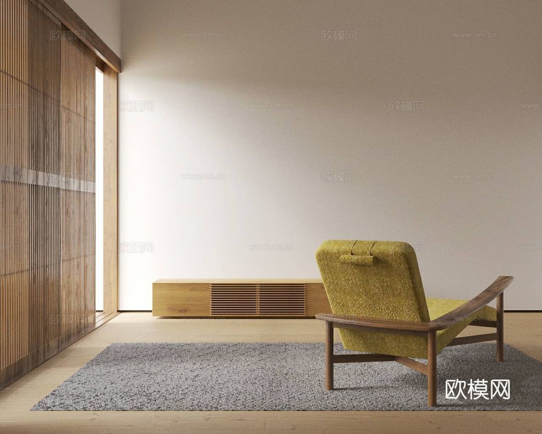 Manual mode 原木风壁挂 吊柜3d模型下载（渲染图2）