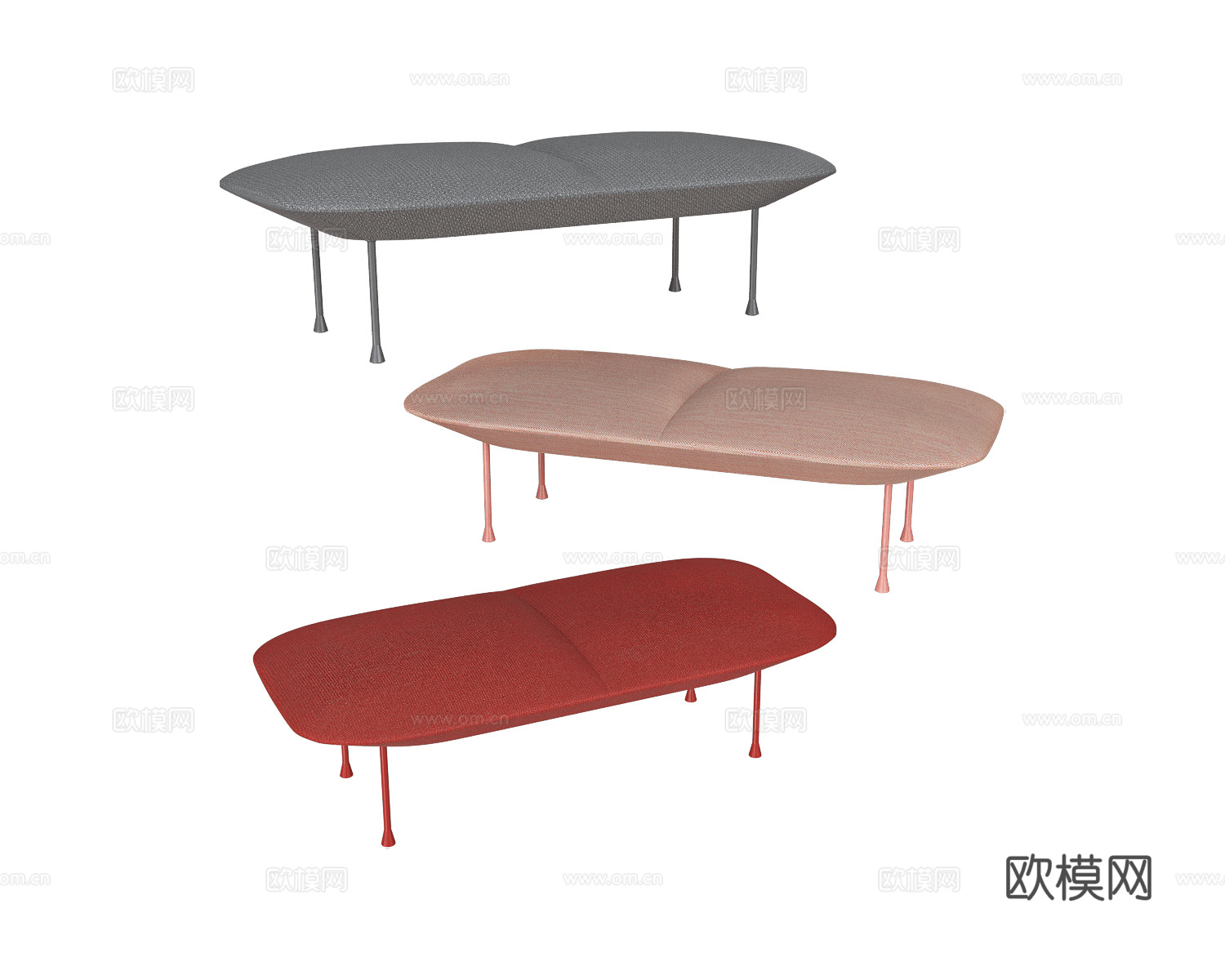 Muuto 沙发凳3d模型下载（渲染图1）