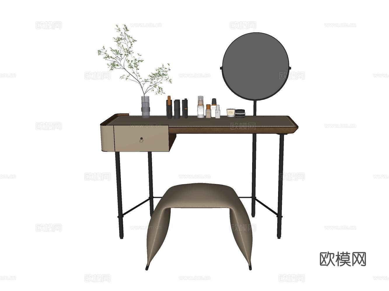 化妆台su模型
