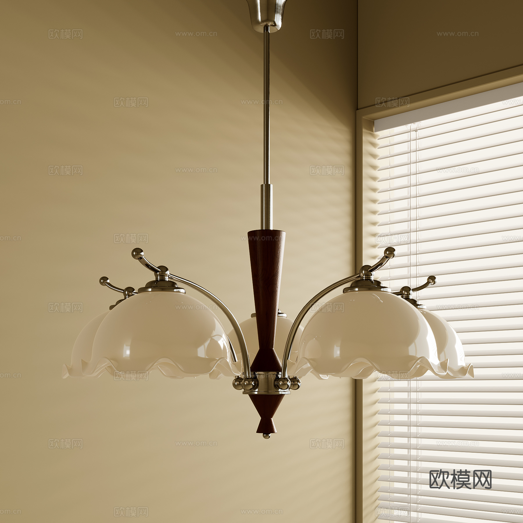 法式吊灯su模型